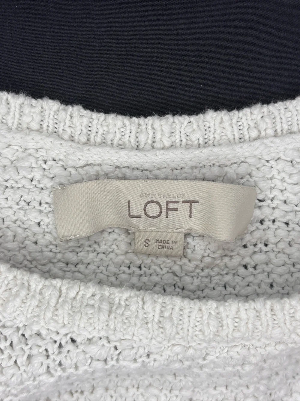 LOFT Kid's Cream Knit Pullover Sweater